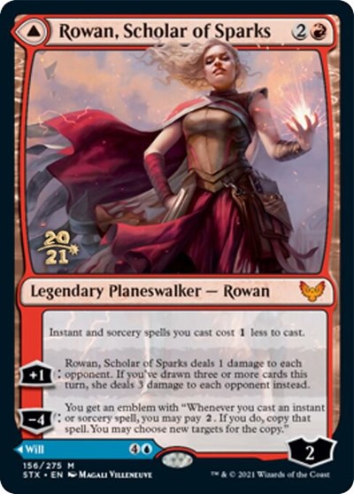 Rowan, Scholar of Sparks // Will, Scholar of Frost [Strixhaven: School of Mages Prerelease Promos] | Impulse Games and Hobbies