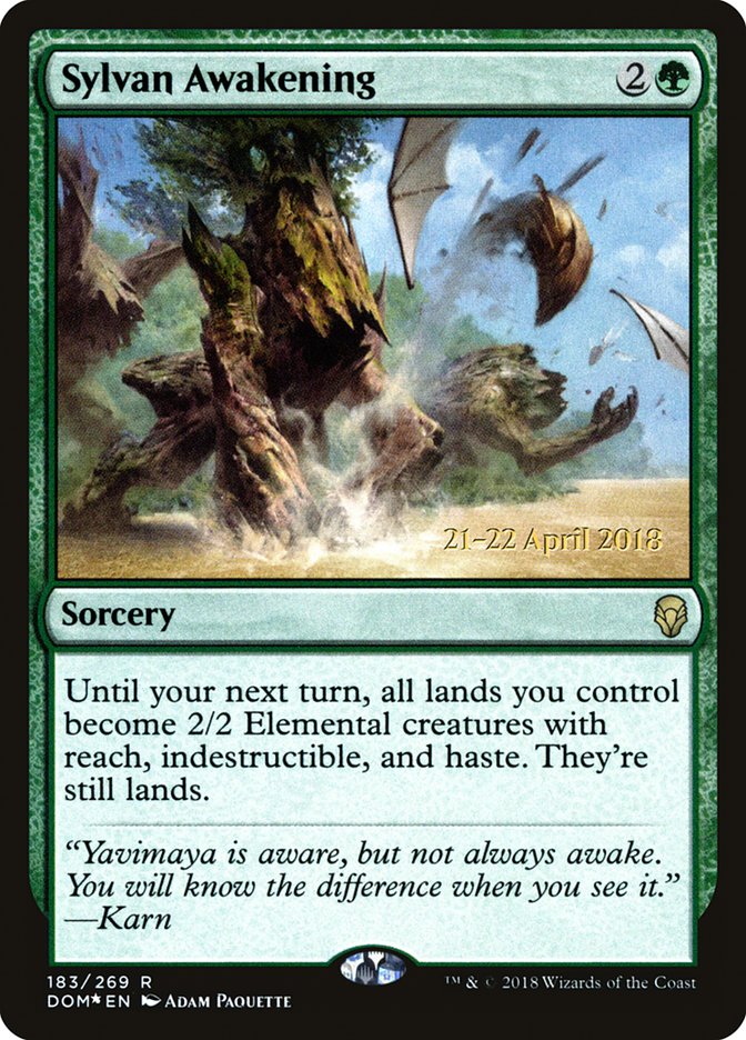 Sylvan Awakening [Dominaria Prerelease Promos] | Impulse Games and Hobbies