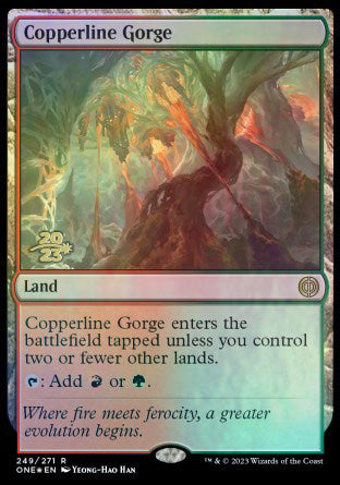 Copperline Gorge [Phyrexia: All Will Be One Prerelease Promos] | Impulse Games and Hobbies