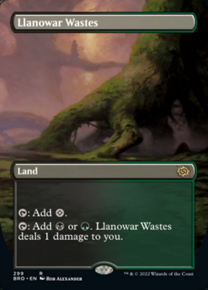 Llanowar Wastes (Borderless Alternate Art) [The Brothers' War] | Impulse Games and Hobbies
