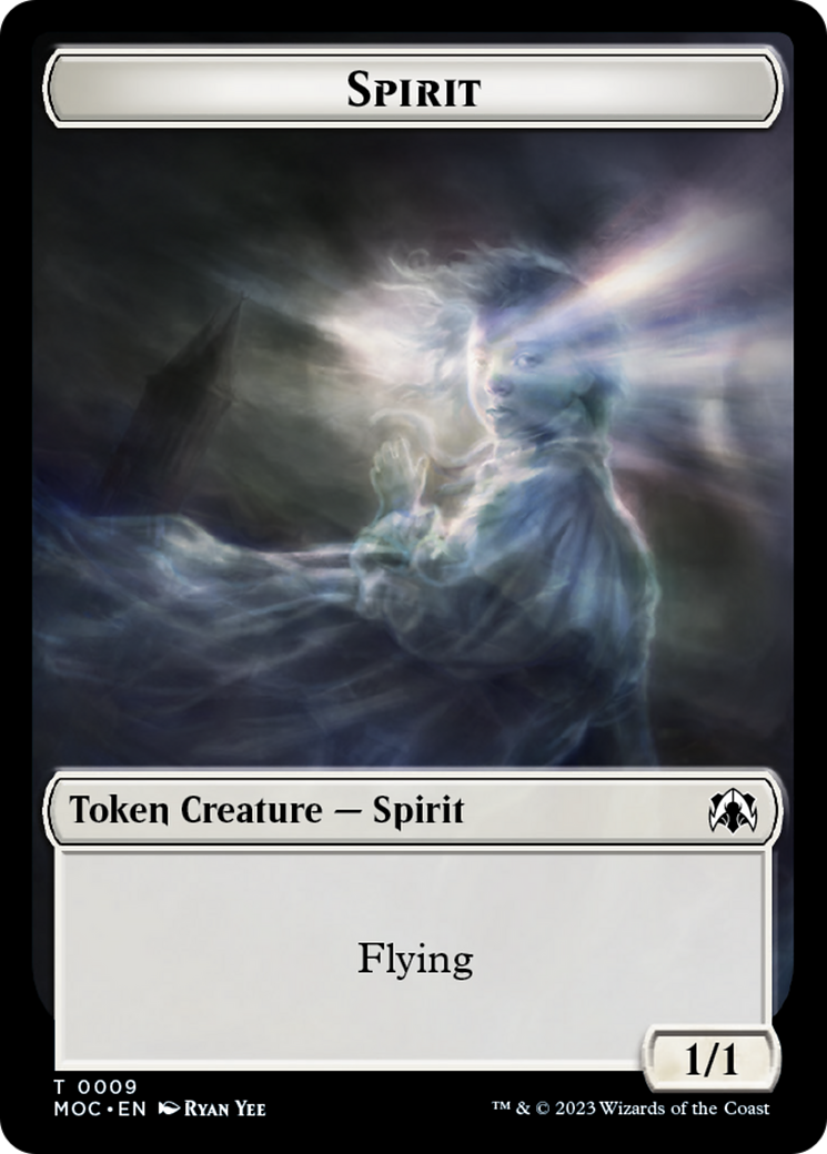 Spirit (9) // Spirit (13) Double-Sided Token [March of the Machine Commander Tokens] | Impulse Games and Hobbies