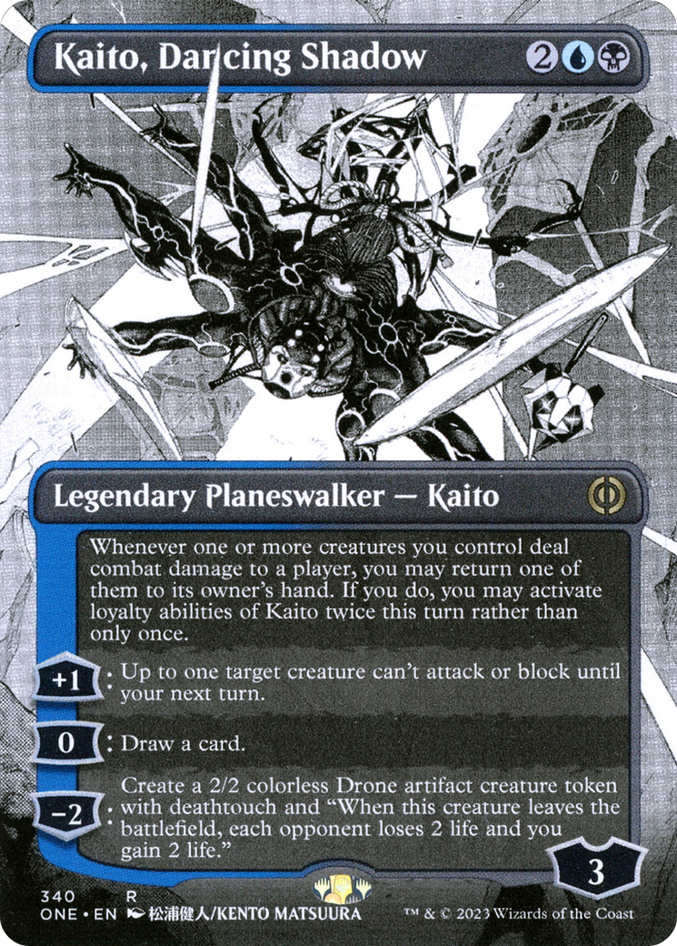 Kaito, Dancing Shadow (Borderless Manga) [Phyrexia: All Will Be One] | Impulse Games and Hobbies