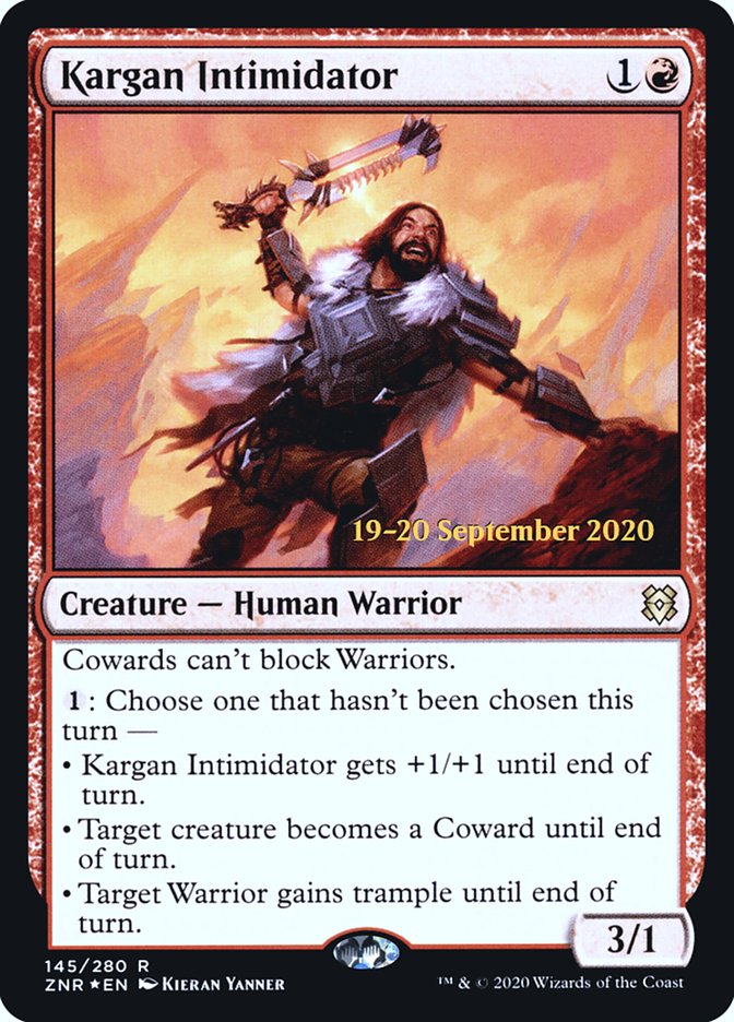 Kargan Intimidator  [Zendikar Rising Prerelease Promos] | Impulse Games and Hobbies
