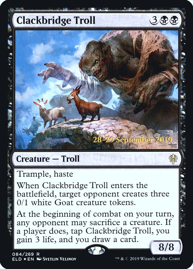 Clackbridge Troll  [Throne of Eldraine Prerelease Promos] | Impulse Games and Hobbies