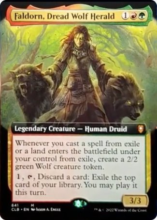 Faldorn, Dread Wolf Herald (Extended Art) [Commander Legends: Battle for Baldur's Gate] | Impulse Games and Hobbies