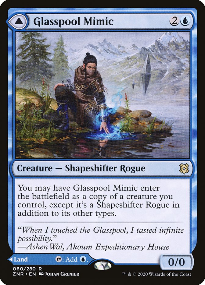 Glasspool Mimic // Glasspool Shore [Zendikar Rising] | Impulse Games and Hobbies