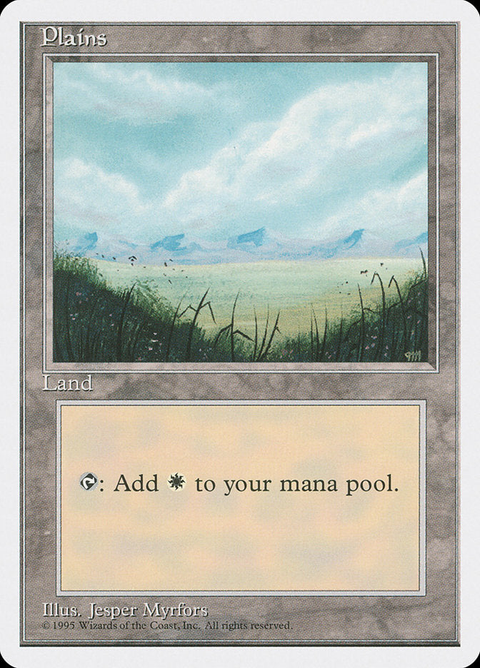 Plains (No Trees / Signature on Right) [Fourth Edition] | Impulse Games and Hobbies
