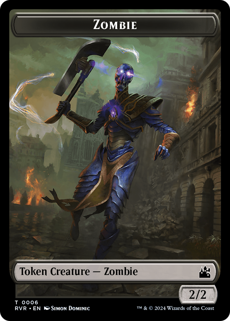 Goblin (0008) // Zombie Double-Sided Token [Ravnica Remastered Tokens] | Impulse Games and Hobbies