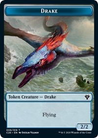 Drake // Insect (018) Double-sided Token [Commander 2020 Tokens] | Impulse Games and Hobbies