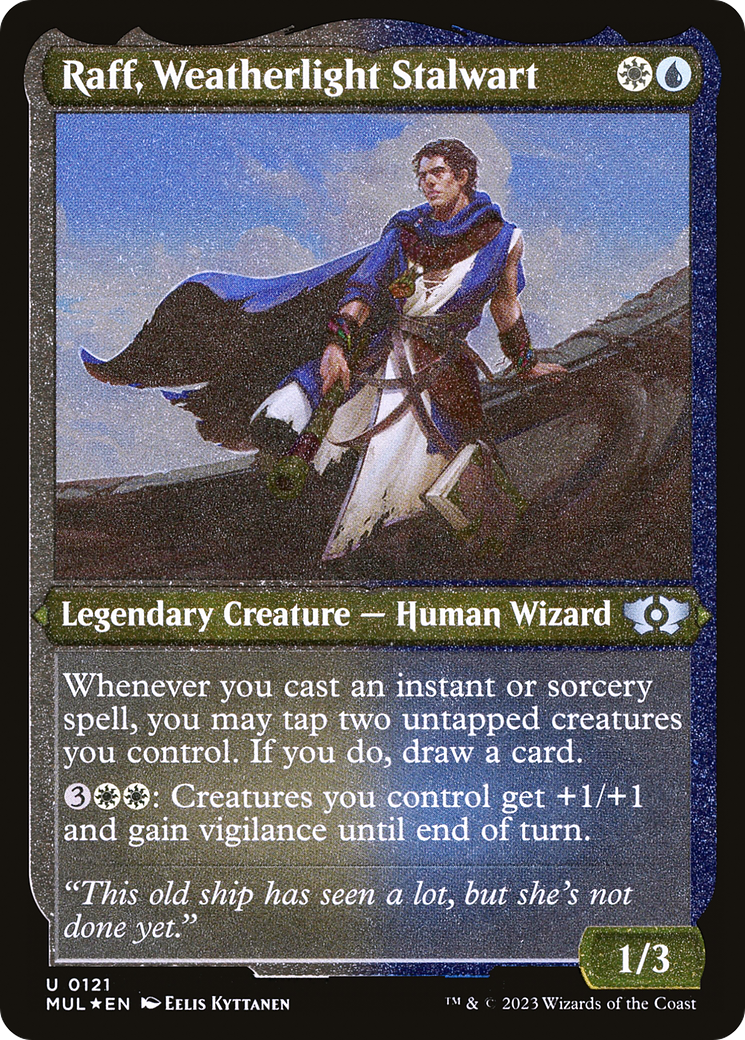 Raff, Weatherlight Stalwart (Foil Etched) [Multiverse Legends] | Impulse Games and Hobbies