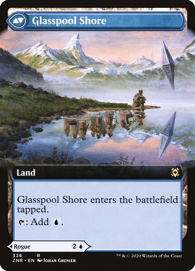 Glasspool Mimic // Glasspool Shore (Extended Art) [Zendikar Rising] | Impulse Games and Hobbies