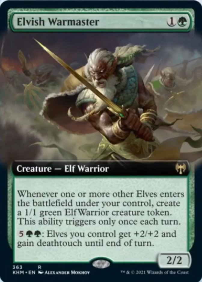 Elvish Warmaster (Extended Art) [Kaldheim] | Impulse Games and Hobbies