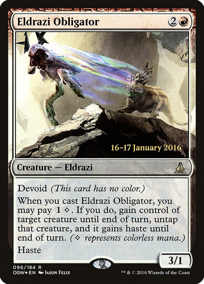 Eldrazi Obligator [Oath of the Gatewatch Prerelease Promos] | Impulse Games and Hobbies