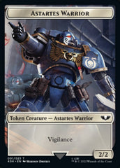 Astartes Warrior // Clue Double-sided Token (Surge Foil) [Universes Beyond: Warhammer 40,000 Tokens] | Impulse Games and Hobbies