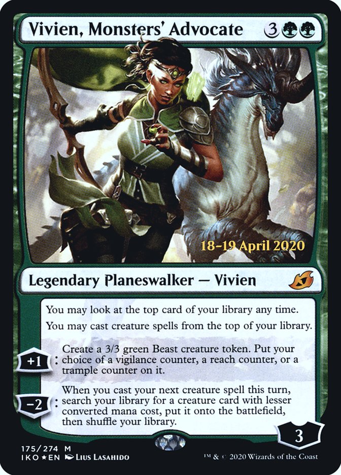 Vivien, Monsters' Advocate  [Ikoria: Lair of Behemoths Prerelease Promos] | Impulse Games and Hobbies