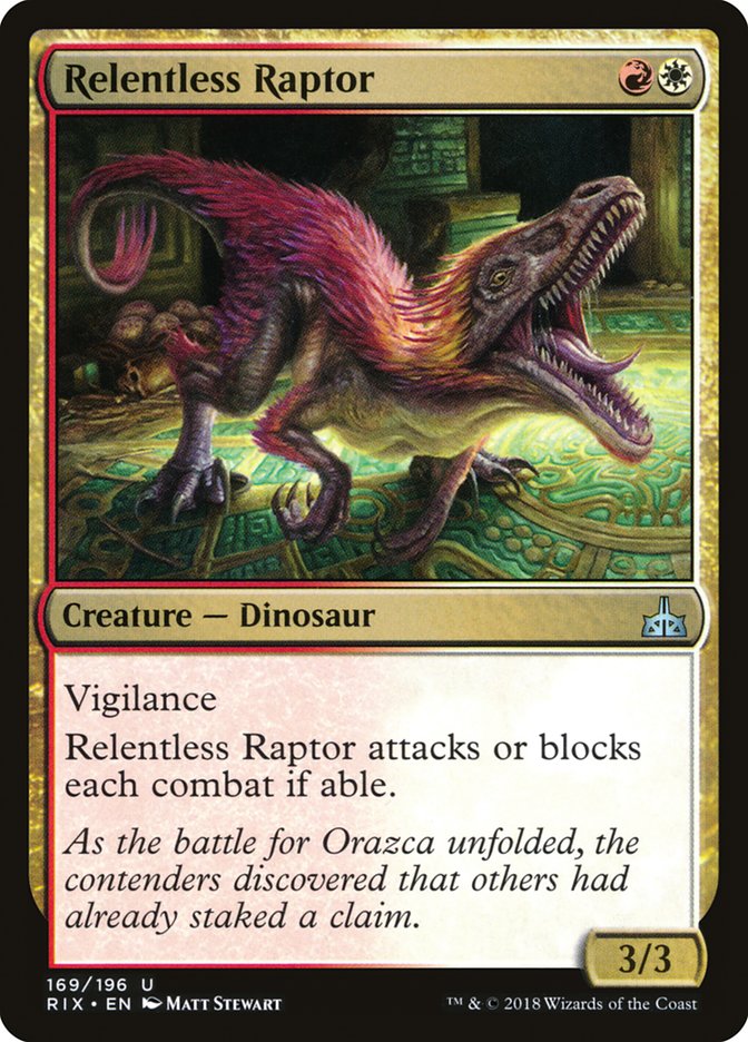 Relentless Raptor [Rivals of Ixalan] | Impulse Games and Hobbies