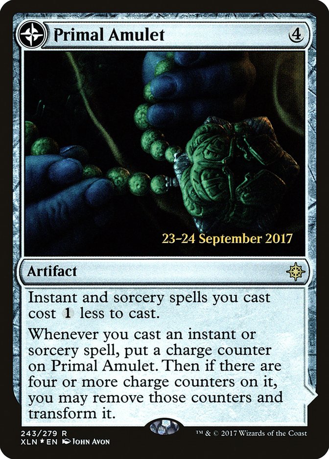 Primal Amulet // Primal Wellspring [Ixalan Prerelease Promos] | Impulse Games and Hobbies