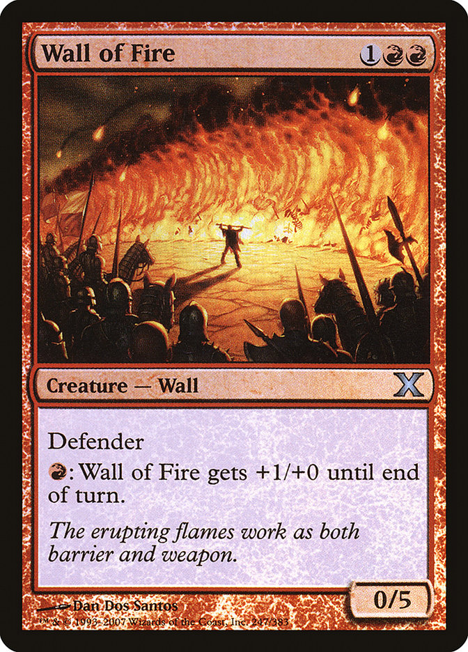 Wall of Fire (Premium Foil) [Tenth Edition] | Impulse Games and Hobbies