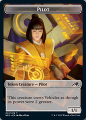 Myr // Pilot Double-sided Token [Kamigawa: Neon Dynasty Commander Tokens] | Impulse Games and Hobbies