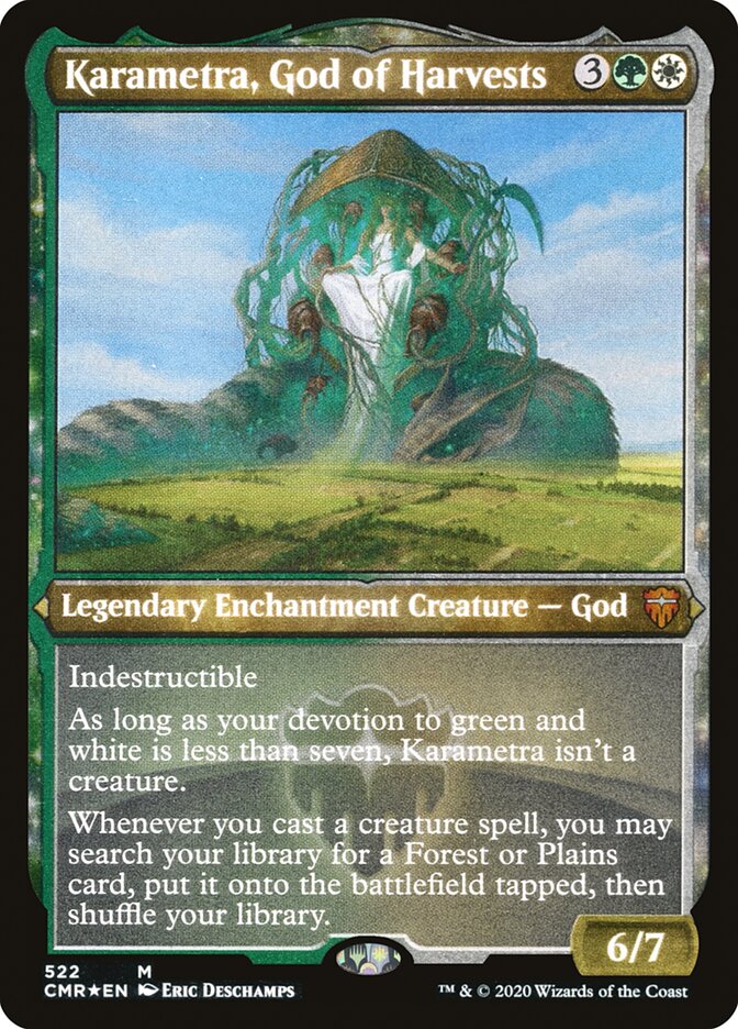 Karametra, God of Harvests (Etched) [Commander Legends] | Impulse Games and Hobbies