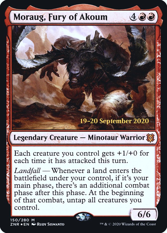 Moraug, Fury of Akoum  [Zendikar Rising Prerelease Promos] | Impulse Games and Hobbies