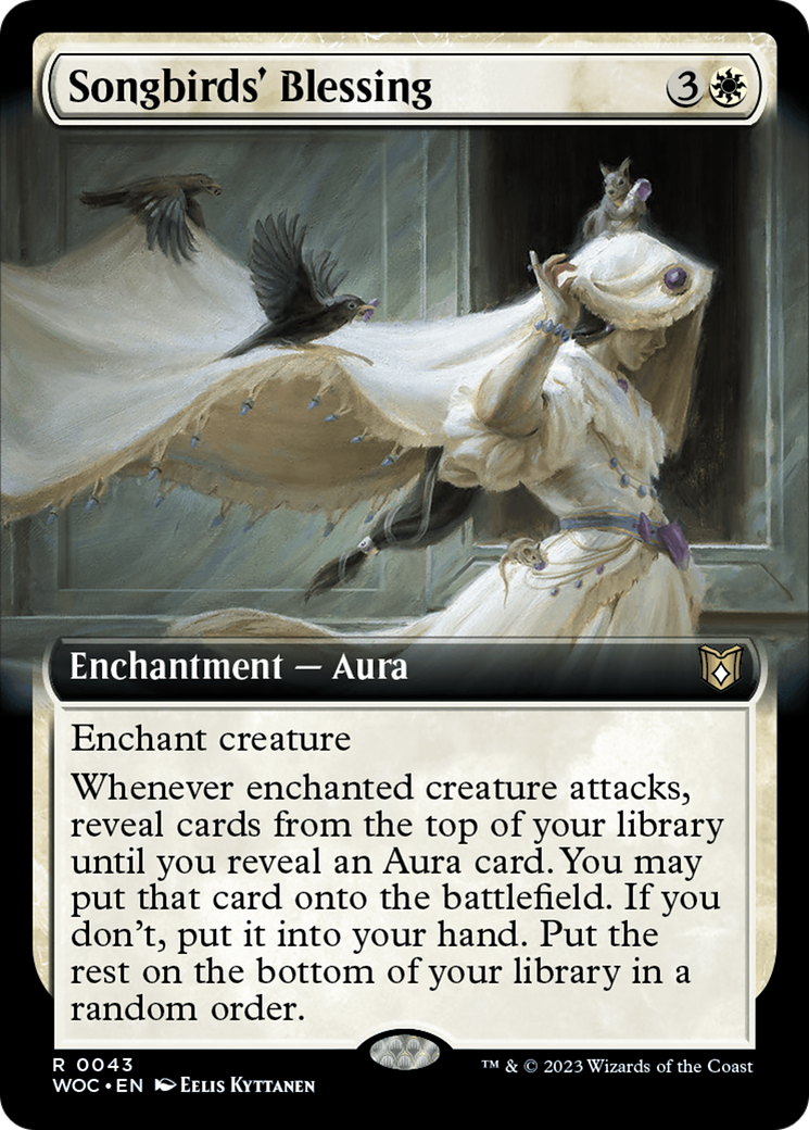 Songbirds' Blessing (Extended Art) [Wilds of Eldraine Commander] | Impulse Games and Hobbies