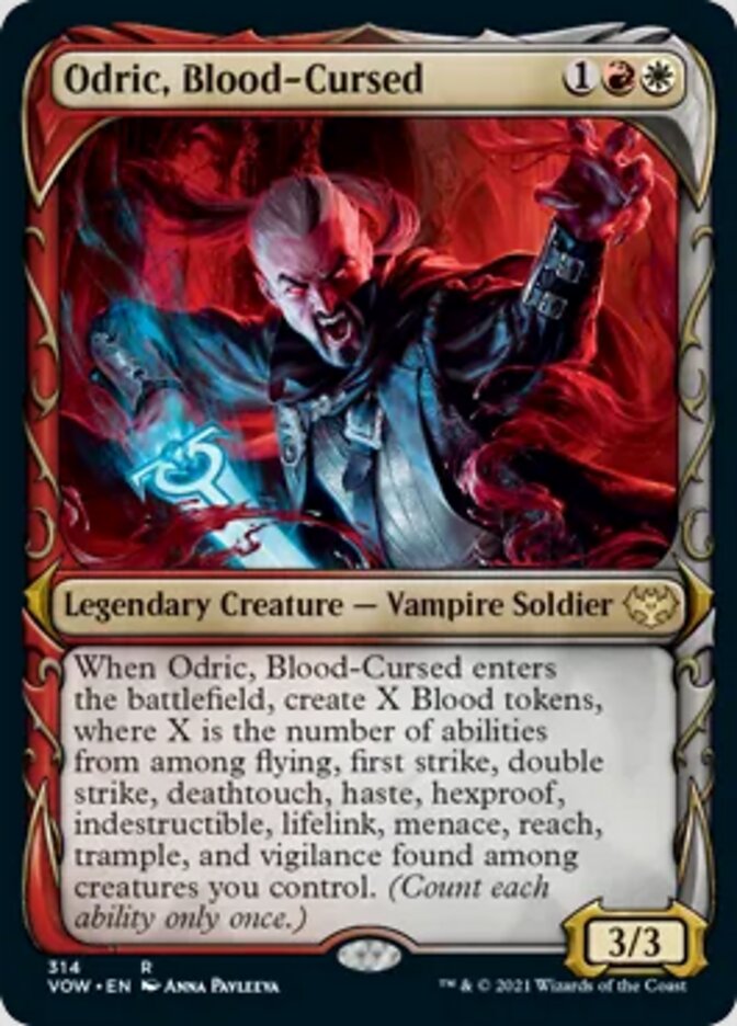 Odric, Blood-Cursed (Showcase Fang Frame) [Innistrad: Crimson Vow] | Impulse Games and Hobbies