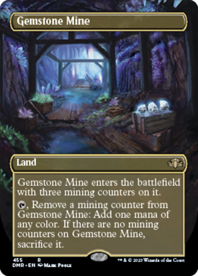Gemstone Mine (Borderless Alternate Art) [Dominaria Remastered] | Impulse Games and Hobbies