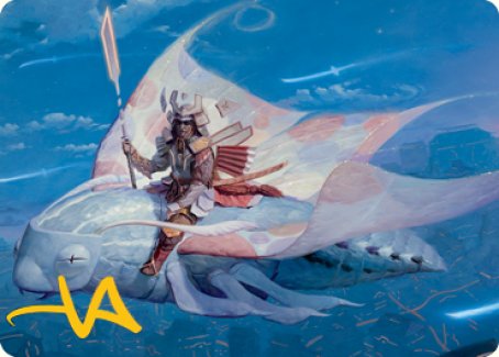 Sky-Blessed Samurai Art Card (Gold-Stamped Signature) [Kamigawa: Neon Dynasty Art Series] | Impulse Games and Hobbies