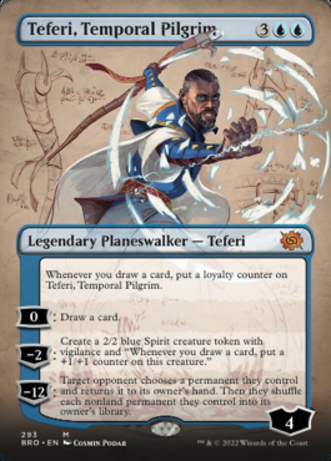 Teferi, Temporal Pilgrim (Borderless Alternate Art) [The Brothers' War] | Impulse Games and Hobbies