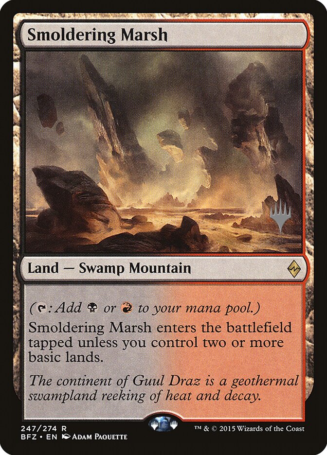 Smoldering Marsh [Battle for Zendikar Promos] | Impulse Games and Hobbies