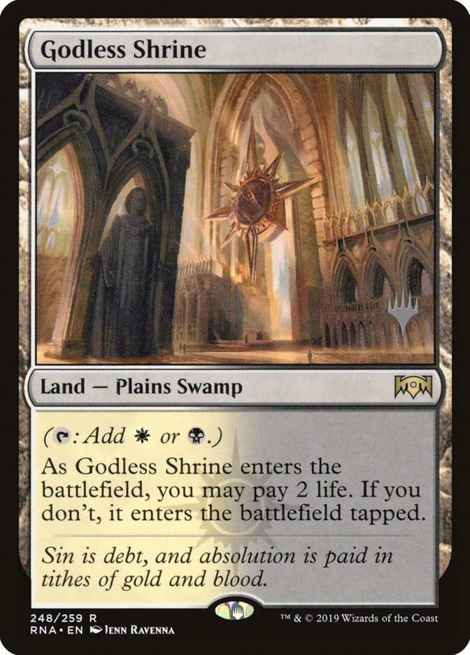 Godless Shrine (Promo Pack) [Ravnica Allegiance Promos] | Impulse Games and Hobbies