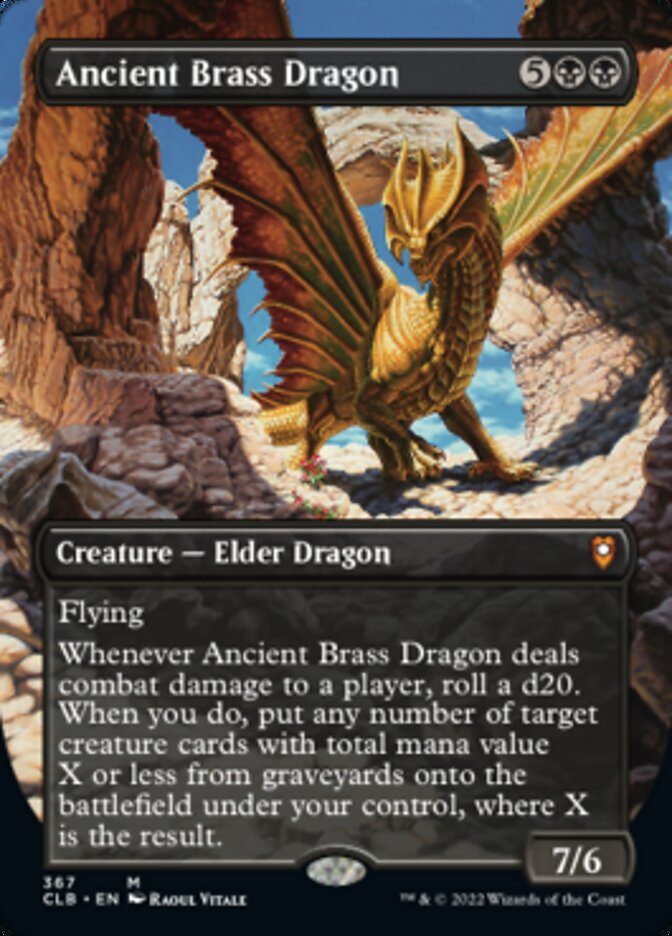 Ancient Brass Dragon (Borderless Alternate Art) [Commander Legends: Battle for Baldur's Gate] | Impulse Games and Hobbies