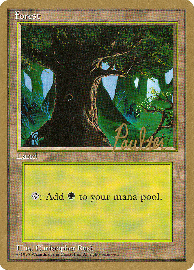 Forest (pp377) (Preston Poulter) [Pro Tour Collector Set] | Impulse Games and Hobbies