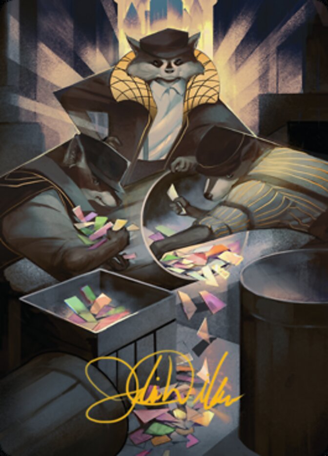 Masked Bandits Art Card (Gold-Stamped Signature) [Streets of New Capenna Art Series] | Impulse Games and Hobbies