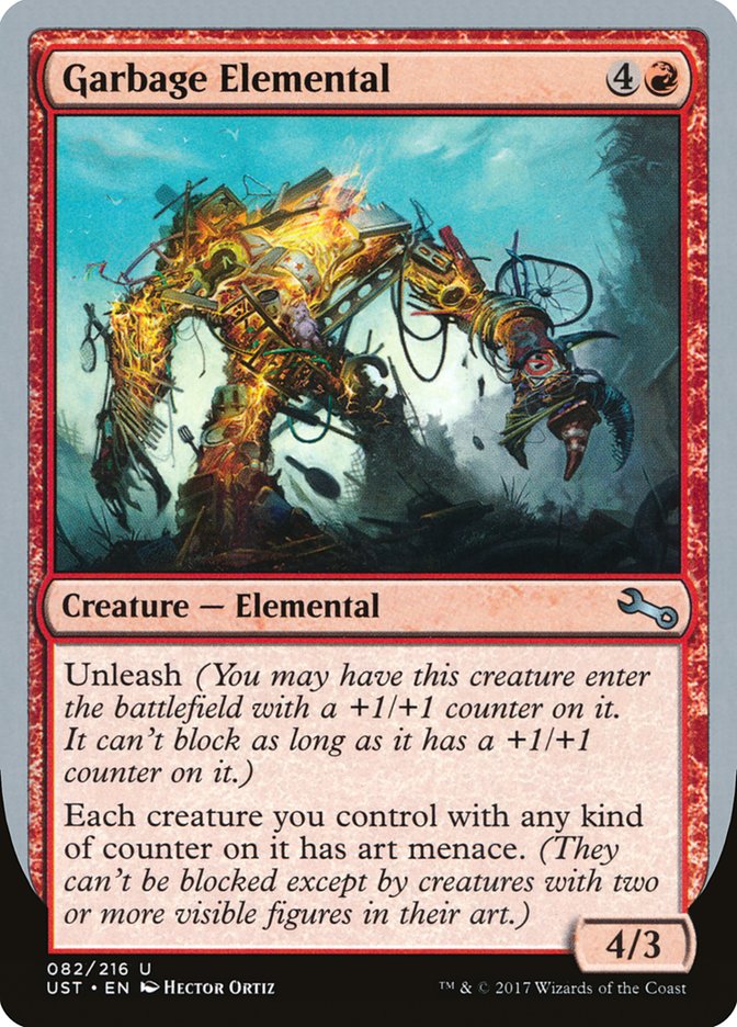 Garbage Elemental (4/3 Creature) [Unstable] | Impulse Games and Hobbies