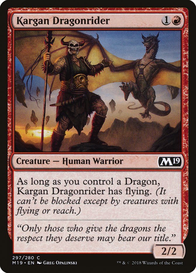 Kargan Dragonrider [Core Set 2019] | Impulse Games and Hobbies