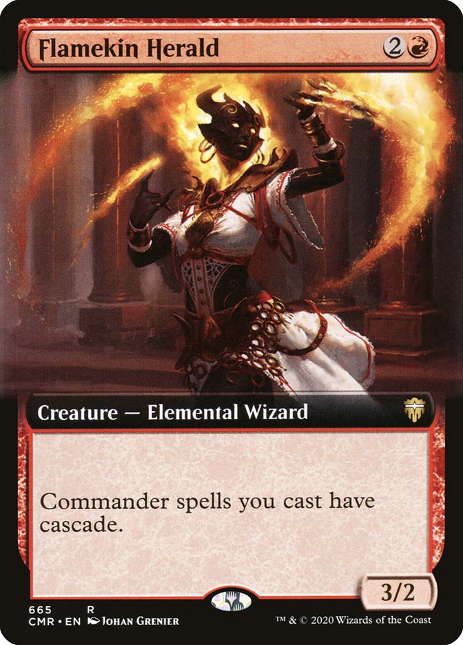 Flamekin Herald (Extended Art) [Commander Legends] | Impulse Games and Hobbies