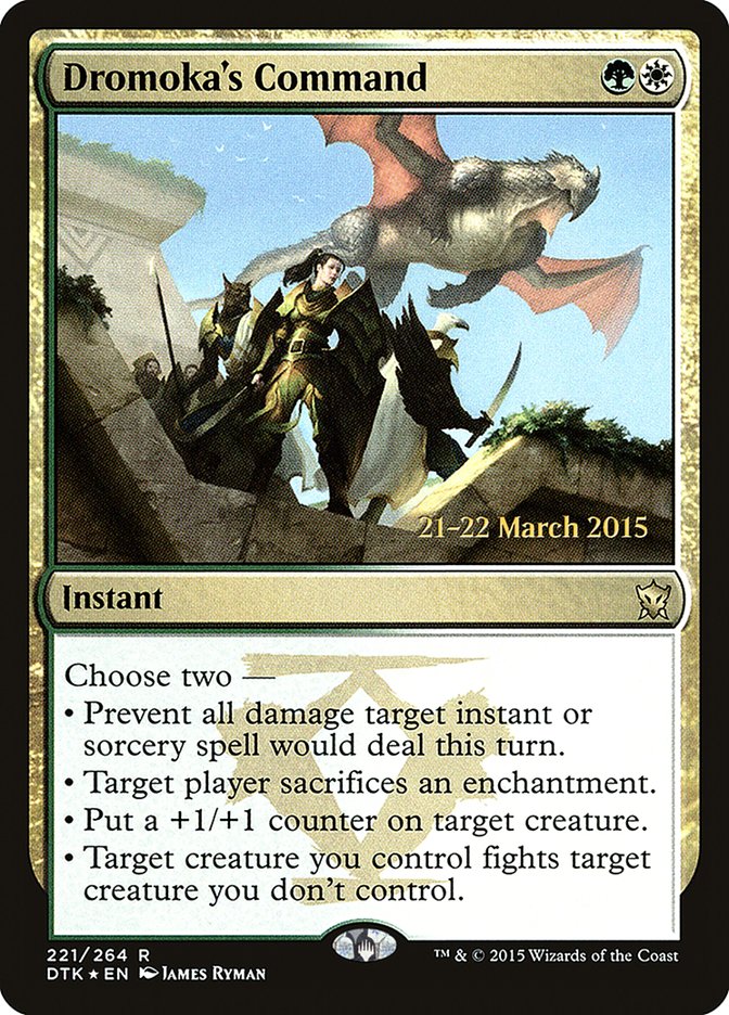 Dromoka's Command [Dragons of Tarkir Prerelease Promos] | Impulse Games and Hobbies