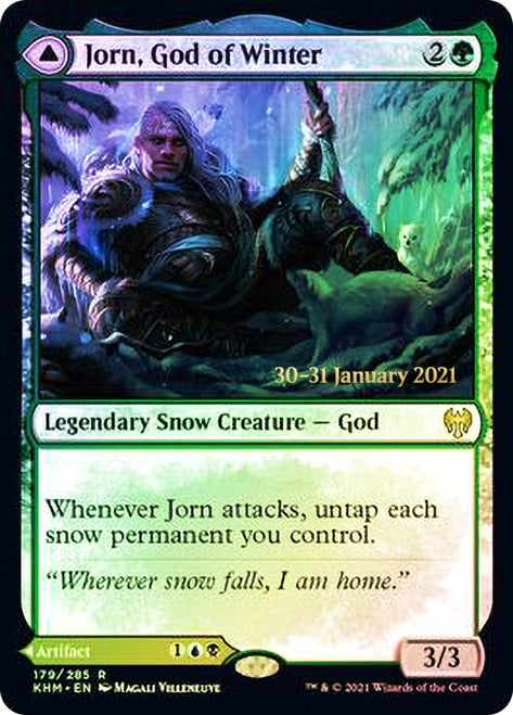 Jorn, God of Winter // Kaldring, the Rimestaff   [Kaldheim Prerelease Promos] | Impulse Games and Hobbies