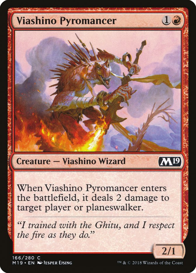 Viashino Pyromancer [Core Set 2019] | Impulse Games and Hobbies