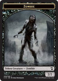 Zombie // Shapeshifter Double-sided Token [Commander 2018 Tokens] | Impulse Games and Hobbies