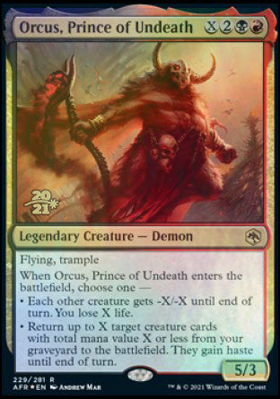 Orcus, Prince of Undeath [Dungeons & Dragons: Adventures in the Forgotten Realms Prerelease Promos] | Impulse Games and Hobbies