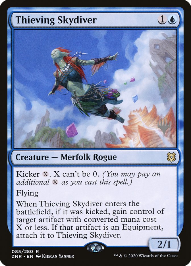 Thieving Skydiver (Promo Pack) [Zendikar Rising Promos] | Impulse Games and Hobbies