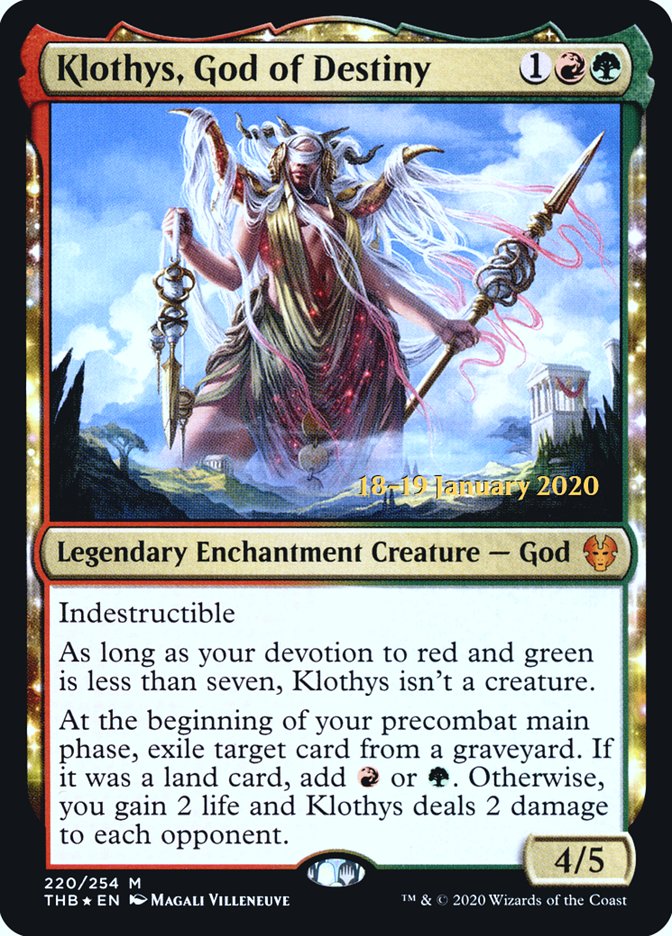 Klothys, God of Destiny [Theros Beyond Death Prerelease Promos] | Impulse Games and Hobbies