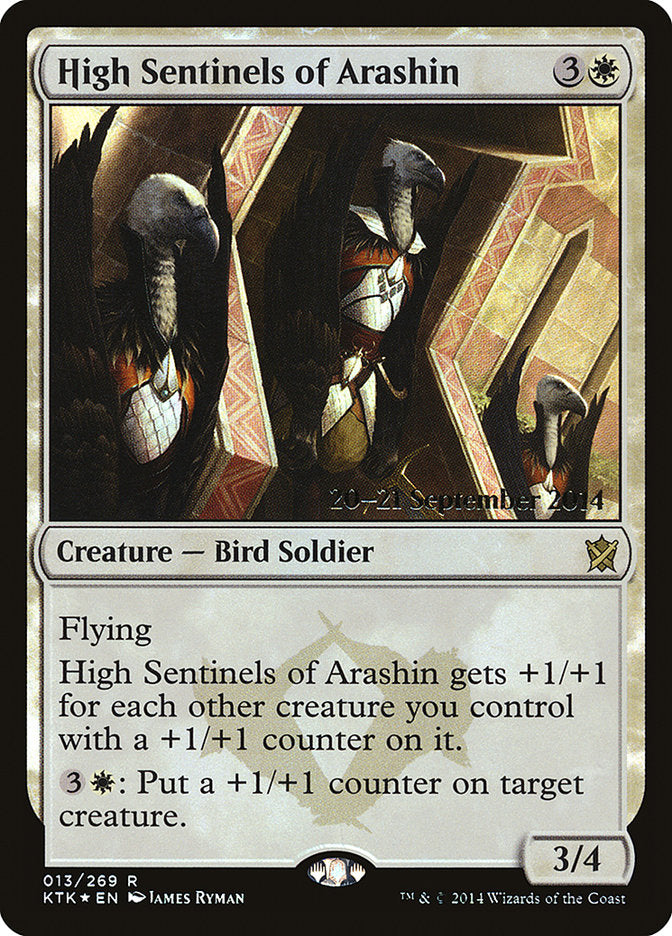 High Sentinels of Arashin [Khans of Tarkir Prerelease Promos] | Impulse Games and Hobbies