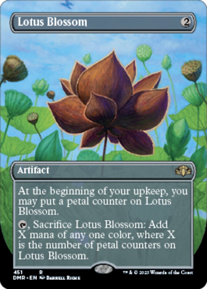 Lotus Blossom (Borderless Alternate Art) [Dominaria Remastered] | Impulse Games and Hobbies