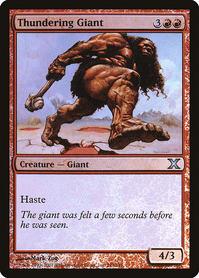 Thundering Giant (Premium Foil) [Tenth Edition] | Impulse Games and Hobbies