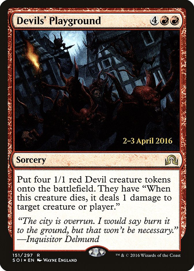 Devils' Playground [Shadows over Innistrad Prerelease Promos] | Impulse Games and Hobbies