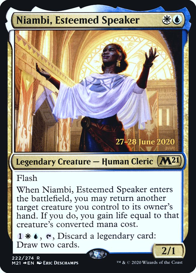 Niambi, Esteemed Speaker  [Core Set 2021 Prerelease Promos] | Impulse Games and Hobbies